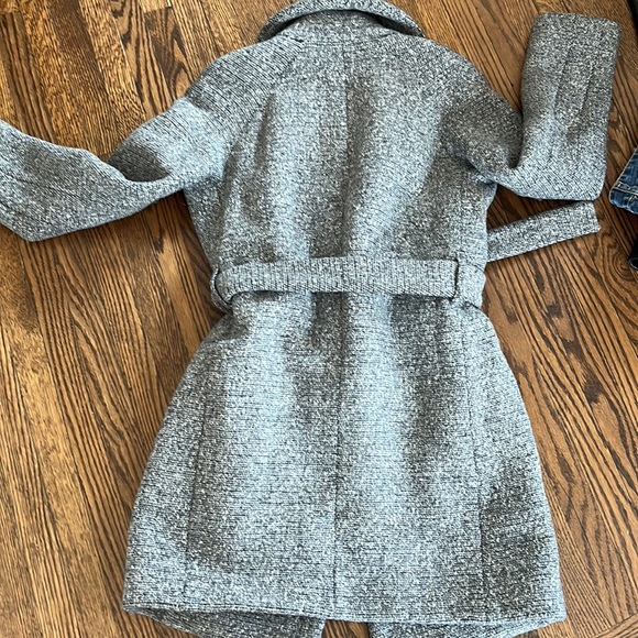 Babaton Wool Silk Blend Wrap Tie Closure Atelier Coat - Picture 2 of 7